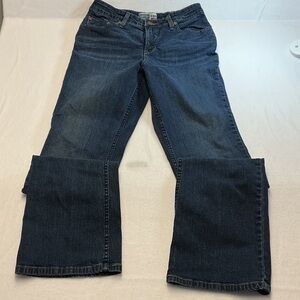 Levi's Dark Blue Flare Women's Jeans size 8 long.  0276